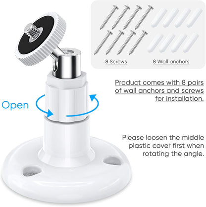 Wall Mount Compatible with Wyze Cam Pan V3 & Wyze Cam V4/V3 & Wyze Cam Outdoor/Indoor, 360 Degree Swivel Adjustable Bracket for Wyze Cam and Other Camera with Same Interface 2 Pack